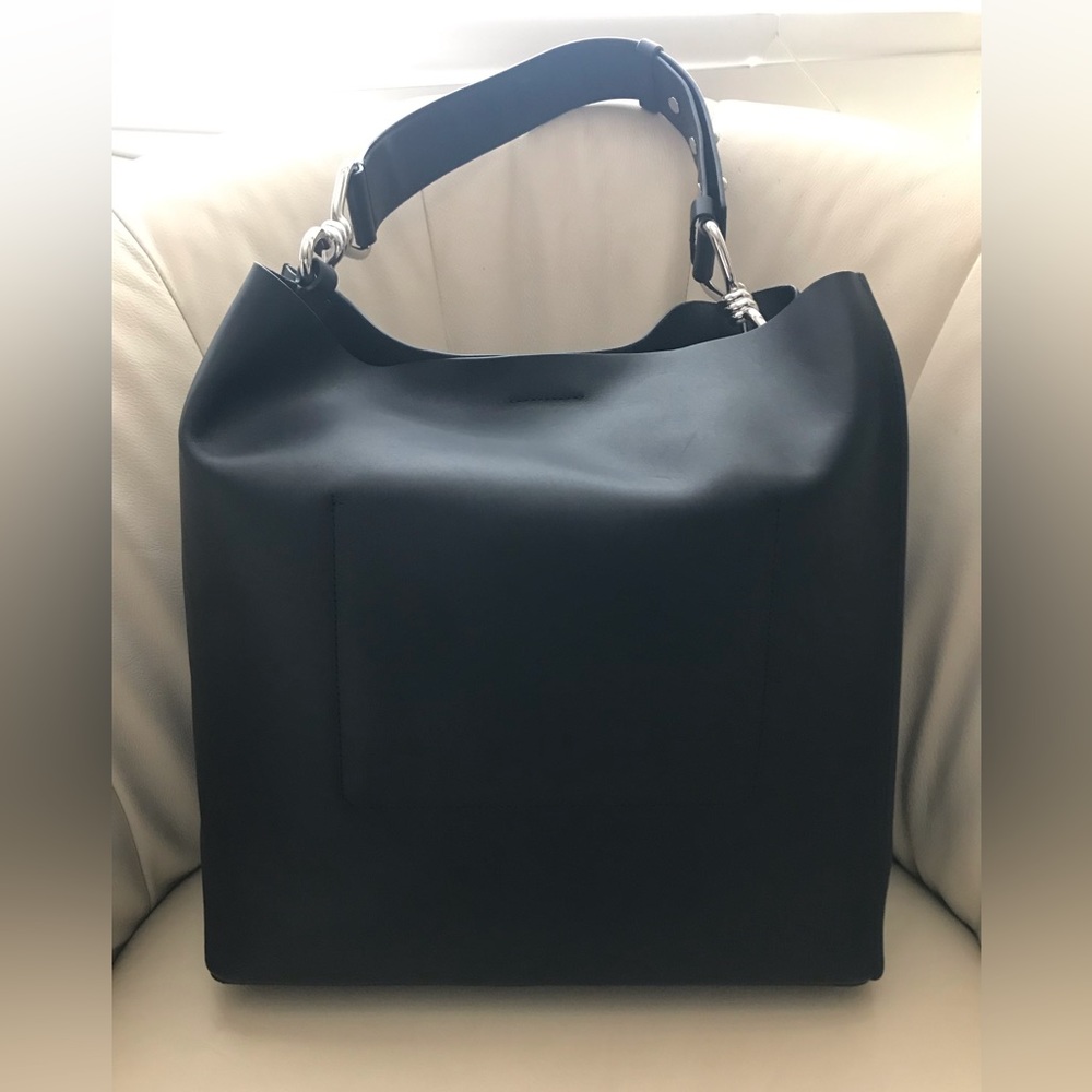 AllSaints Black Captain Tote Bag